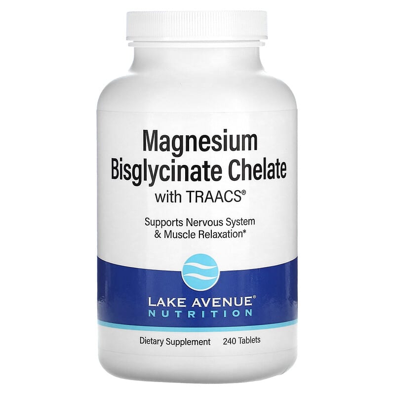 Lake Avenue Nutrition Magnesium Bisglycinate Chelate with TRAACS® 100